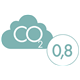<div>Valeur: 0.8 kg<br></div>Cet indicateur correspond à l'équivalent CO2 apporté par l'emballage du produit et son transport dans le monde. L’évaluation prend en compte la nature des matériaux, l’origine et le procédé de fabrication principal des composants, leur transport et le transport du produit fini. <div>L’évaluation est réalisée sur le format moyen du produit et selon un scénario type de distribution dans le monde.</div>