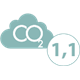 Valore: 1.1 kg <div><br></div><div>Questo indicatore corrisponde all'equivalente di CO2 fornito dall'imballaggio del prodotto e dal suo trasporto in tutto il mondo. La valutazione tiene conto della natura dei materiali, dell'origine e del processo di fabbricazione principale dei componenti, del loro trasporto e del trasporto del prodotto finito.
La valutazione viene effettuata sul formato medio del prodotto e secondo uno scenario di distribuzione tipico in tutto il mondo.</div>